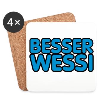 Besser Wessi - Untersetzer (4er-Set) - Weiß - Vorne