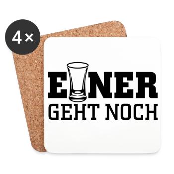 Einer geht noch - Untersetzer (4er-Set) - Weiß - Vorne
