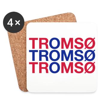 TROMSO Norway Norwegen Norge Norwegische Flagge - Untersetzer (4er-Set) - Weiß - Vorne