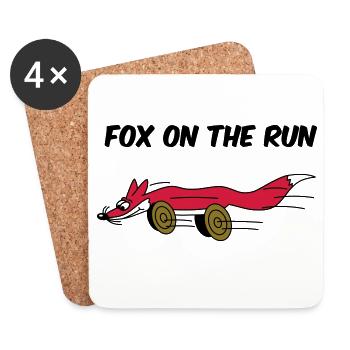 fox on the run - Untersetzer (4er-Set) - Weiß - Vorne