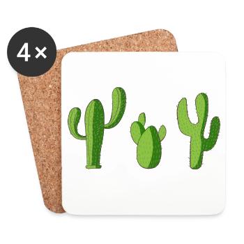 cactus - Coasters (set of 4) - white - Front