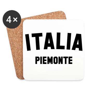 PIEMONTE Italia Piemont Italien Italy - Untersetzer (4er-Set) - Weiß - Vorne