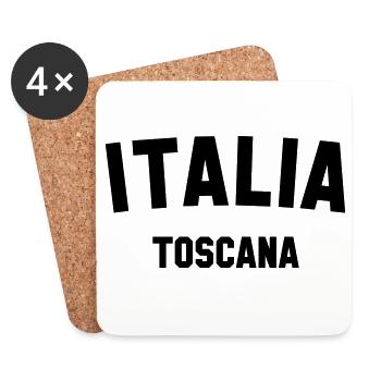 TOSKANA Toscana Tuscany Italia Italien Italy - Coasters (set of 4) - white - Front