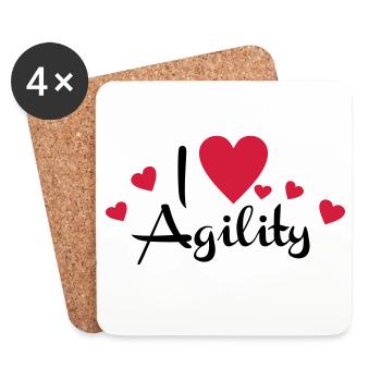 2541614 15923905 agility - Dessous de verre (lot de 4) - blanc - Devant