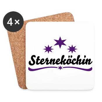 Köchin - Untersetzer (4er-Set) - Weiß - Vorne