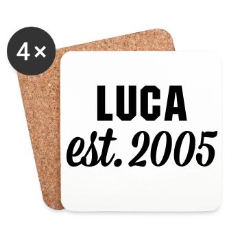Luca est 2005 - Untersetzer (4er-Set) - Weiß - Vorne