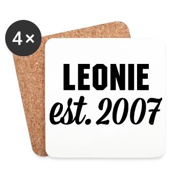 Leonie est 2007 - Untersetzer (4er-Set) - Weiß - Vorne