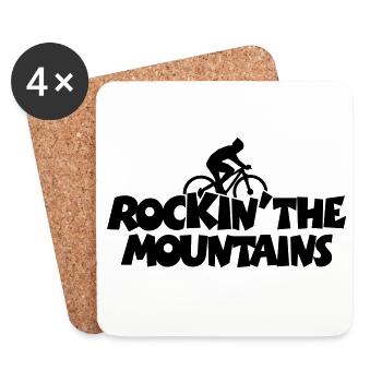 Rockin' the Mountains Mountainbiking - Untersetzer (4er-Set) - Weiß - Vorne
