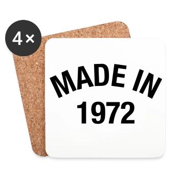 1972 Born 54th Birthday 54 years old - Coasters (set of 4) - white - Front