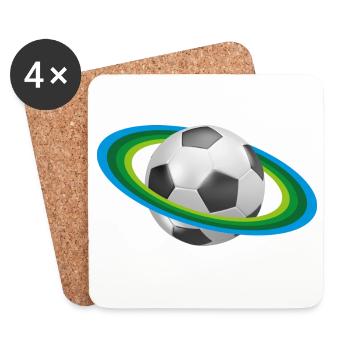 Football, Soccer, - Coasters (set of 4) - white - Front