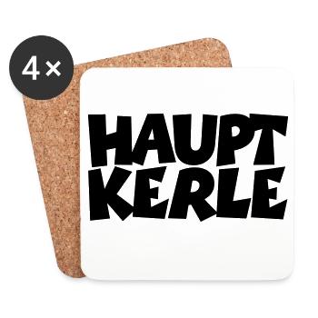 Hauptkerle Schwaben Schwäbisch - Untersetzer (4er-Set) - Weiß - Vorne