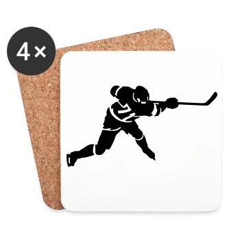 Hockey - Dessous de verre (lot de 4) - blanc - Devant