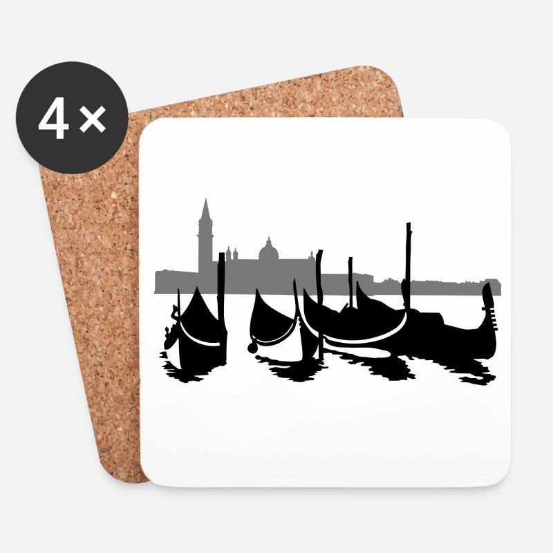 Venedig - Untersetzer (4er-Set) - Weiß