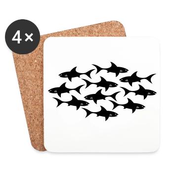 Hai shark - Untersetzer (4er-Set) - Weiß - Vorne