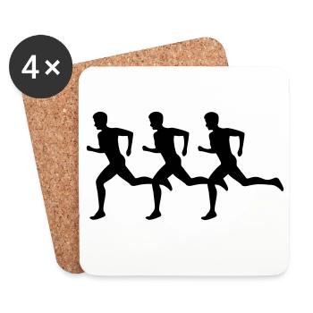 läufer leichtathletik sport - Untersetzer (4er-Set) - Weiß - Vorne