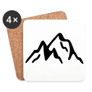 Gebirge - Untersetzer (4er-Set) - Weiß - Vorne