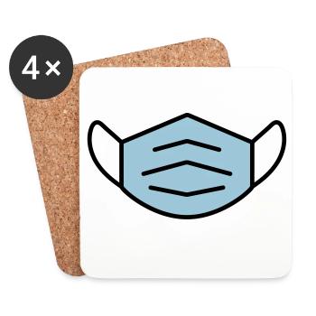 Great vector from a mask - Coasters (set of 4) - white - Front