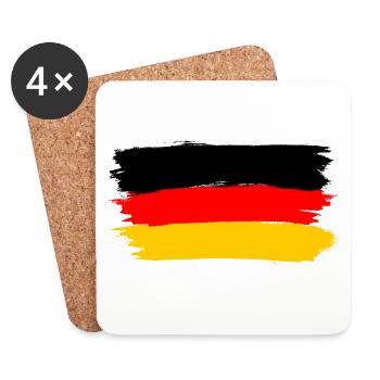 Germany ✅ Flag Germany Flag ✔ - Coasters (set of 4) - white - Front