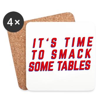 Temps de casser les tables - Dessous de verre (lot de 4) - blanc - Devant