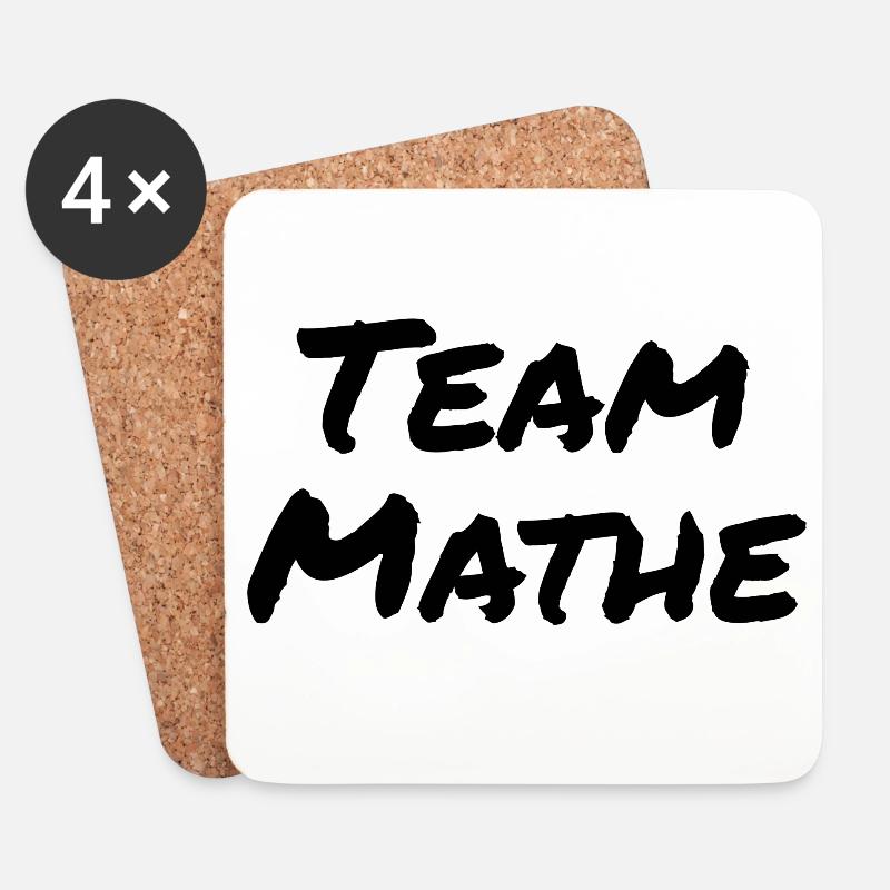 Team Mathe - Untersetzer (4er-Set) - Weiß