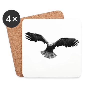 eagle - Coasters (set of 4) - white - Front