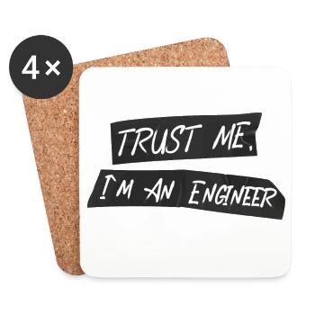 Engineer With Panzertape - Coasters (set of 4) - white - Front