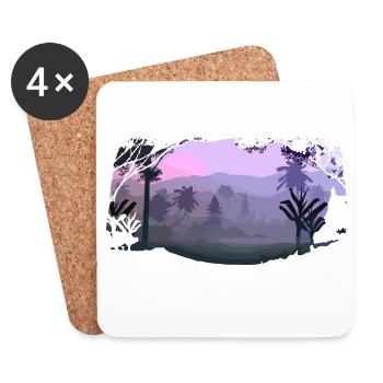 landscape - Coasters (set of 4) - white - Front