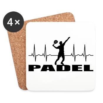 Padel - Dessous de verre (lot de 4) - blanc - Devant