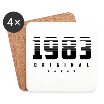 Né en 1983 l’original - Dessous de verre (lot de 4) - blanc - Devant