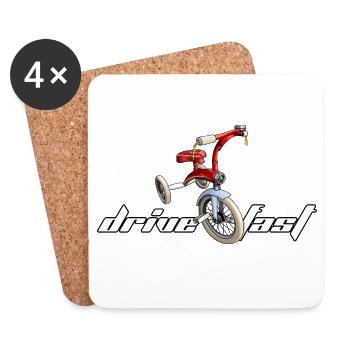 Tricycle - Coasters (set of 4) - white - Front