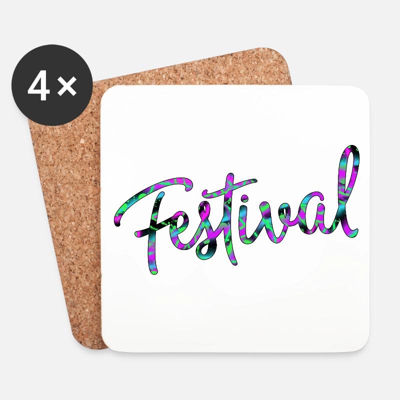 Festival - Untersetzer (4er-Set) - Weiß