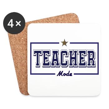 Mode enseignant(e) ( Anglais ) - Dessous de verre (lot de 4) - blanc - Devant