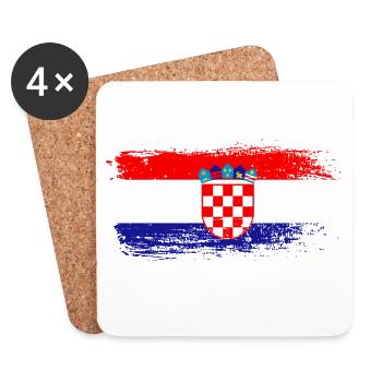 Croatia flag - Coasters (set of 4) - white - Front