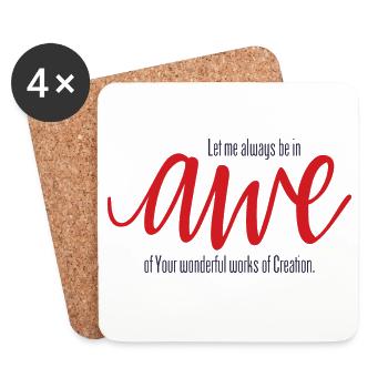 Awe - Coasters (set of 4) - white - Front