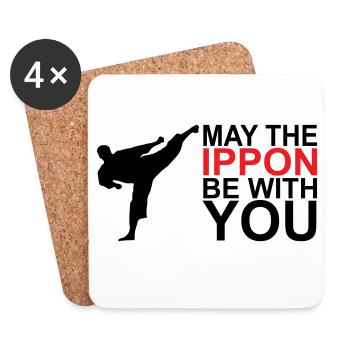 May the Ippon be with you - Untersetzer (4er-Set) - Weiß - Vorne