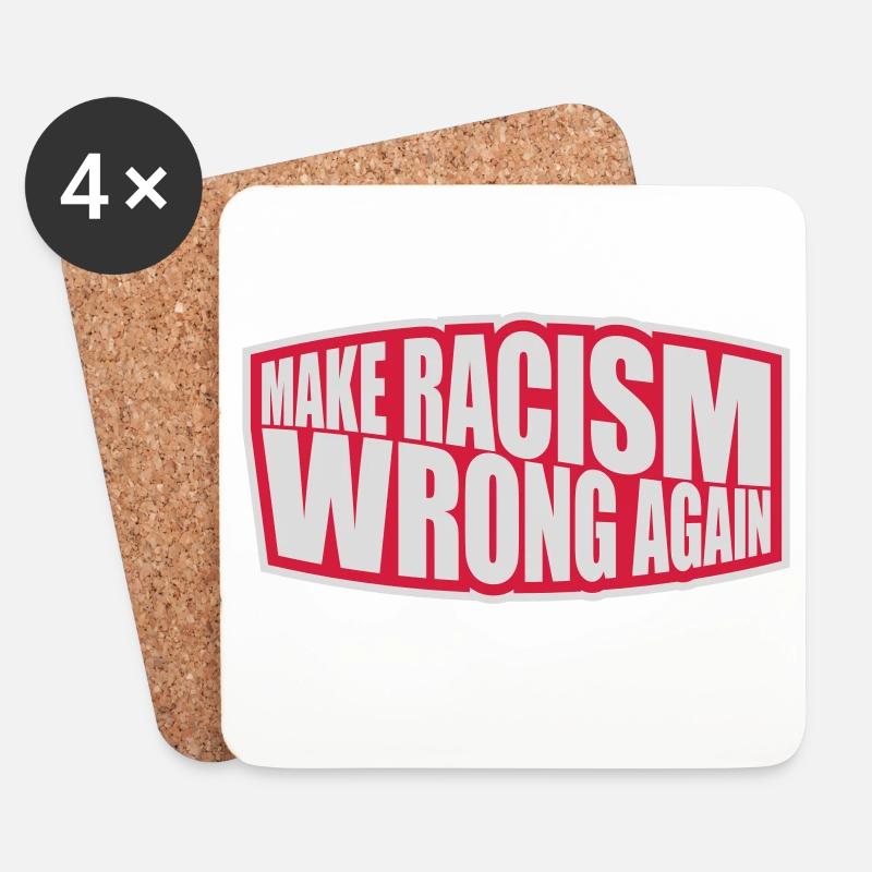 make racism wrong again - Untersetzer (4er-Set) - Weiß