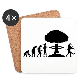 évolution radioactive - Dessous de verre (lot de 4) - blanc - Devant