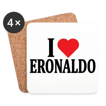 t-shirt I love Eronaldo t-shirt gift idea - Coasters (set of 4) - white - Front