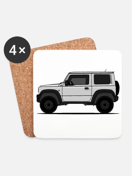 Jimny Weiß - Untersetzer (4er-Set) - Weiß