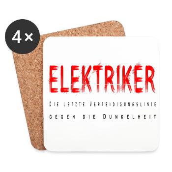 Elektriker Handwerker Design - Untersetzer (4er-Set) - Weiß - Vorne
