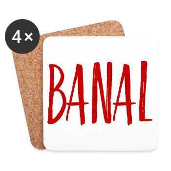 Banalitäten - Untersetzer (4er-Set) - Weiß - Vorne