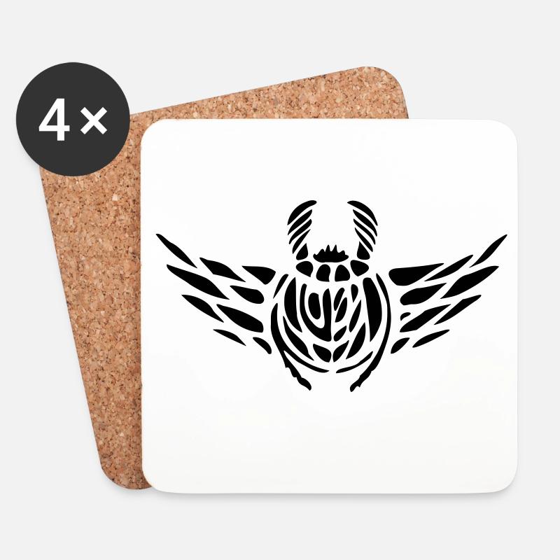 Skarabaeus - Coasters (set of 4) - white