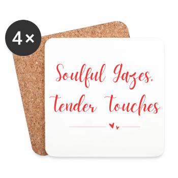 Soulful Gazes Tender Touches - Untersetzer (4er-Set) - Weiß - Vorne