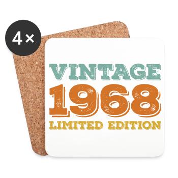 Vintage 1968 Limited Edition Retro Classic - Coasters (set of 4) - white - Front