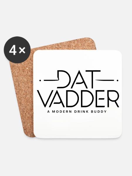 "Dat Vadder" Der Vater - Untersetzer (4er-Set) - Weiß