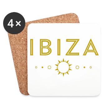 IBIZA-Golden Sun Design - Dessous de verre (lot de 4) - blanc - Devant