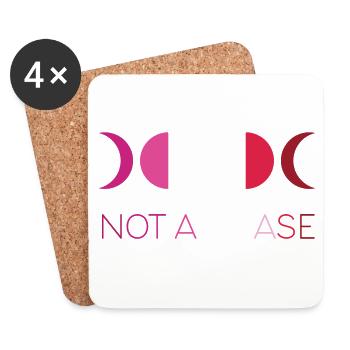 Mois de la fierté LGBTQ - Pas une phase - Lesbienne - Dessous de verre (lot de 4) - blanc - Devant