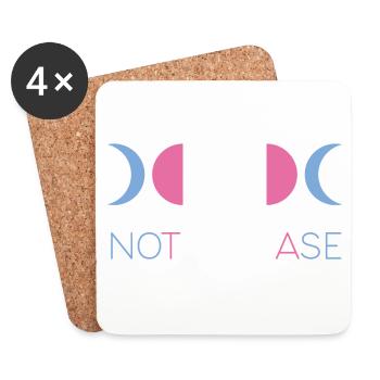 Mois de la fierté LGBTQ - Pas une phase - Transgenre - Dessous de verre (lot de 4) - blanc - Devant