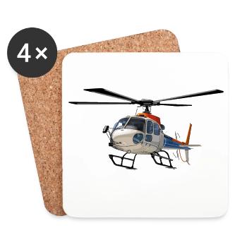 Helicopter Operations - Coasters (set of 4) - white - Front