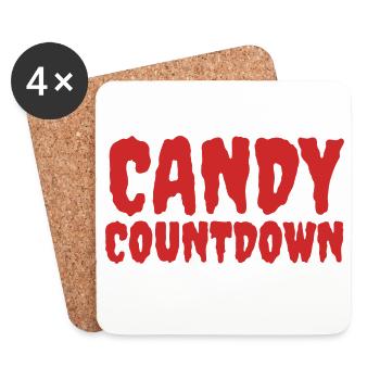 Vivid Candy Countdown Titeldesign - Untersetzer (4er-Set) - Weiß - Vorne
